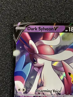 Dark Sylveon V SWSH134 25th Anniversary Promo Pokemon Card NM Pikachu Stamped 🐭 - Image 4