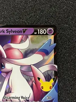 Dark Sylveon V SWSH134 25th Anniversary Promo Pokemon Card NM Pikachu Stamped 🐭 - Image 5