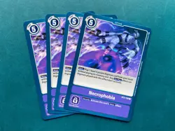 Necrophobia BT3-110 Playset Release Special Booster 1.5 Digimon Card Game x4 - Image 1