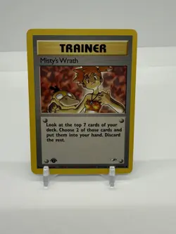 Misty’s Wrath 1st Edition Trainer Card 114/132 - Gym Heroes - Image 1