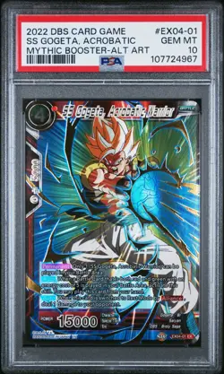 PSA 10 SS Gogeta Acrobatic Warrior Gold Stamp Holo Dragon Ball Super Card - Image 1