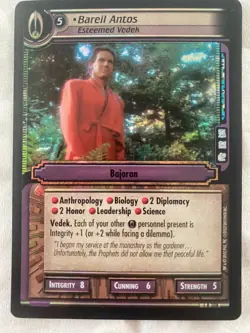 Star Trek CCG Reflections 2.0 BAREIL ANTOS Esteemed Vedek FOIL Card - Image 1