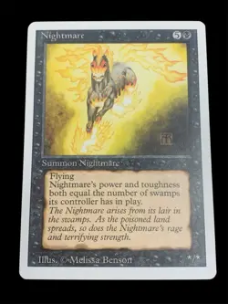 1994 Magic: The Gathering - Revised(3rd) - NIGHTMARE - Vintage Rare - NM - Image 1