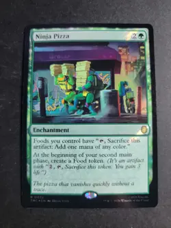 Ninja Pizza (Surge Foil) Rare MTG Ninja Turtles Commander - Image 1