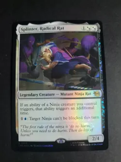 Splinter, Radical Rat (Foil) Rare MTG Ninja Turtles - Image 1