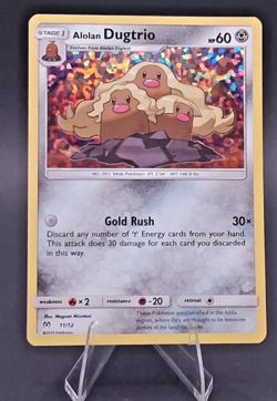 Alolan Dugtrio 11/12 - 2019 McDonald’s Promo Confetti Holo - Pokemon TCG - NM/LP - Image 1
