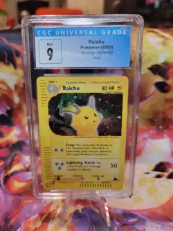 PSA 9 Pokemon Skyridge Holo Rare Raichu H25/H32 MINT Condition!! CGC 9 - Image 1