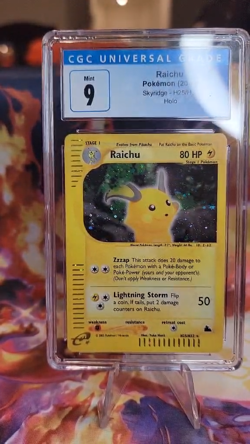 PSA 9 Pokemon Skyridge Holo Rare Raichu H25/H32 MINT Condition!! CGC 9 - Image 2