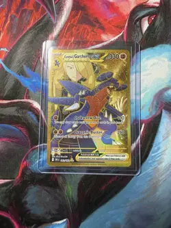 Cynthia's Garchomp ex 241/182 Destined Rivals Gold Hyper Rare Pokemon Card NM - Image 1