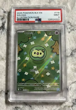 Pokemon TCG Solosis Illustration Rare #118 Black Bolt PSA 9 Mint - Image 1