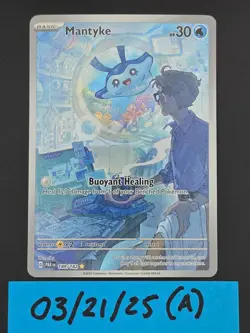 Pokemon TCG Mantyke Paradox Rift 189/182 Holo Illustration Rare NM/M - Image 1