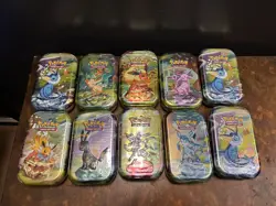 Lot of 10 Prismatic Evolutions Sealed Mini Tins Pokemon TCG (Artwork Varied) - Image 1