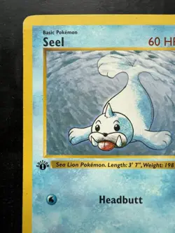 Pokemon Seel 1st Edition base Shadowless Base Set (MP) - Image 2