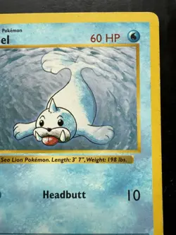 Pokemon Seel 1st Edition base Shadowless Base Set (MP) - Image 3