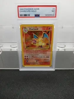 1999 charizard-Holo #4 Pokemon Game PSA 7 - Image 3
