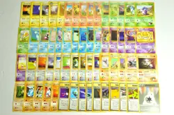 Pokemon card GYM Set LOT 60 Old Back Japanese Meowth Clefairy Pikachu Abra etc.. - Image 1