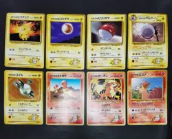Pokemon card GYM Set LOT 60 Old Back Japanese Meowth Clefairy Pikachu Abra etc.. - Image 3