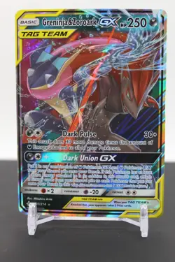 Greninja & Zoroark GX 107/214 Holofoil - Pokemon SM - Unbroken Bonds - Image 1