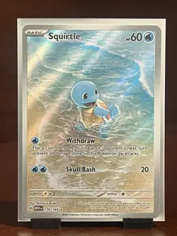 Pokemon Squirtle Illustration Rare 170/165 Full Art Holo Scarlet & Violet 151 - Image 1