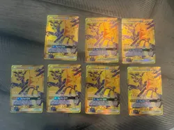 Pokemon Pikachu & Zekrom GX SM248 Gold Tag Team Promo NM (LOT OF 7) - Image 1