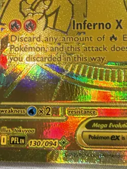 Pokemon Mega Charizard X ex 130/094 Phantasmal Flames Holo Mega Hyper Rare - Image 5