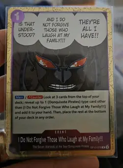 OP10-078 I Do Not Forgive Those Who Laugh at My Family (R) Royal Blood One Piece - Image 1