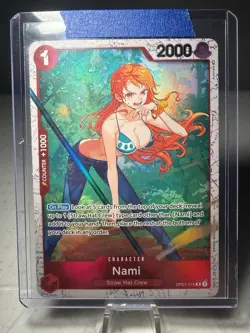One Piece Nami OP01-016 Rare Foil - Three Captains - NM - Image 3