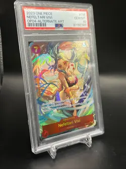 2023 One Piece TCG OP04-118 SEC Nefeltari Vivi Secret Rare Alternate Art PSA 10 - Image 2
