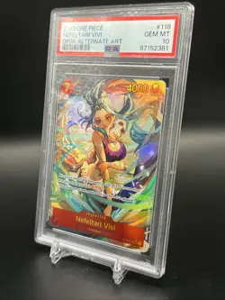 2023 One Piece TCG OP04-118 SEC Nefeltari Vivi Secret Rare Alternate Art PSA 10 - Image 4