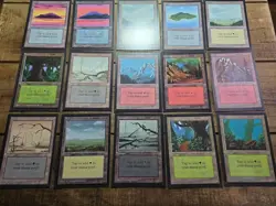COLLECTORS' EDITION Lot 15 Cards Magic The Gathering MTG Vintage NM Crisp Land - Image 2