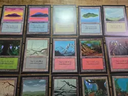 COLLECTORS' EDITION Lot 15 Cards Magic The Gathering MTG Vintage NM Crisp Land - Image 3