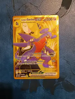 Pokemon TCG Sv10: Destined Rivals Cynthia's Garchomp EX Gold Holo Card 241/182 - Image 1
