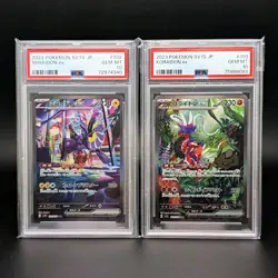 PSA 10 Miraidon ex 102/078 & Koraidon ex 103/078 SAR Japanese Holo Pokemon Card - Image 1