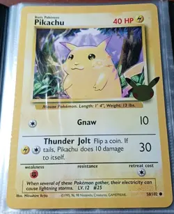 Pokemon 25th Anniversary Train On Binder w Pikachu Card - Image 2