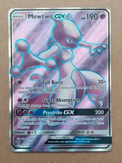 Pokemon Card - Mewtwo GX (Full Art) 72/73 Shining Legends Holo NM - Image 1
