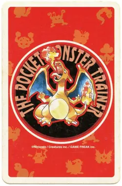 1996 Exeggcute 8 of Diamonds Pokemon Red Charizard Playing Card Japan Original - Image 3