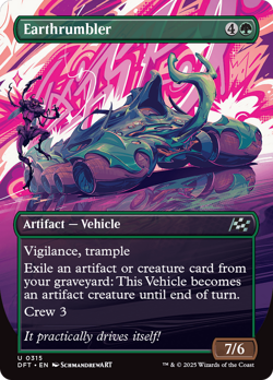 Earthrumbler (Borderless) [Aetherdrift] Foil Near Mint - Image 1