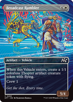Broadcast Rambler (Borderless) [Aetherdrift] Foil Near Mint - Image 1