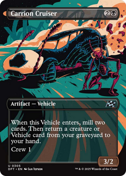Carrion Cruiser (Borderless) [Aetherdrift] Foil Near Mint - Image 1