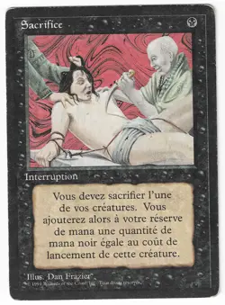 ►Magic-Style◄ MTG - Sacrifice - French Revised FBB - Played - Image 1