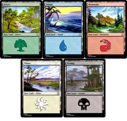 Magic The Gathering 300 Assorted MTG Basic Lands Cards - Image 1