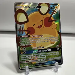 2020 Pokemon TCG Dedenne GX 195a/214 Alternate Art Promo Holofoil ONE OWNER - Image 2