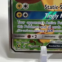 2020 Pokemon TCG Dedenne GX 195a/214 Alternate Art Promo Holofoil ONE OWNER - Image 5