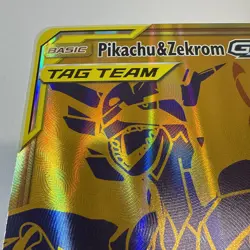 Pokemon Pikachu & Zekrom GX SM248 Sun & Moon Black Star Promo Holo Tag Team - Image 2