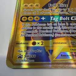 Pokemon Pikachu & Zekrom GX SM248 Sun & Moon Black Star Promo Holo Tag Team - Image 5