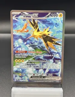 Zapdos EX 202/165 Holo Full Art SIR 2023 Scarlet & Violet 151 Mew Pokemon NM+ - Image 1