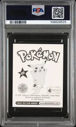1999 MERLIN POKEMON #S30 PIKACHU-PRISM PSA 8 - Image 2