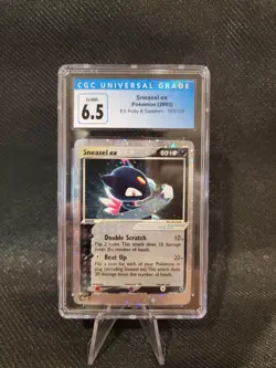 2003 POKEMON EX RUBY & SAPPHIRE #103 SNEASEL EX-HOLO CGC 6.5 - Image 1