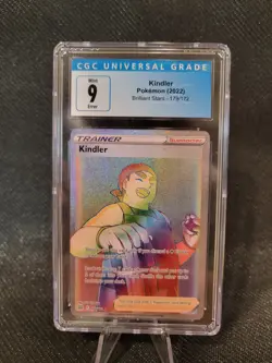 ERROR Pokemon KINDLER - Brilliant Stars - HYPER RARE FULL ART - CGC 9 EXTRA INK - Image 1