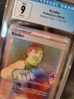 ERROR Pokemon KINDLER - Brilliant Stars - HYPER RARE FULL ART - CGC 9 EXTRA INK - Image 2